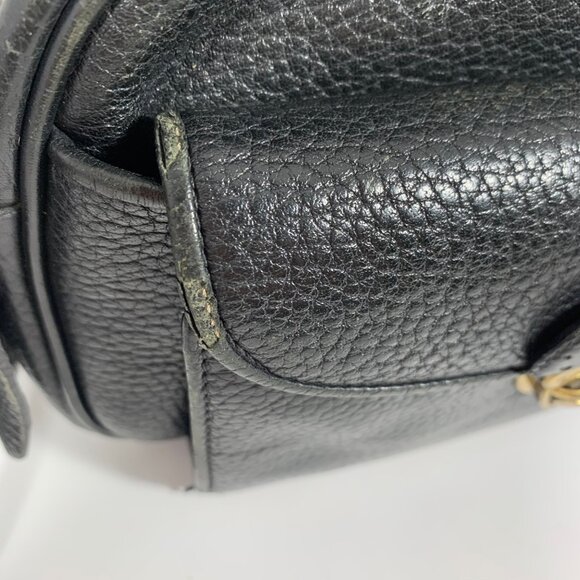 VTG Dooney And Bourke AWL Black On Black Kiltie Travel Shoulder Crossbody Bag - Picture 12 of 14